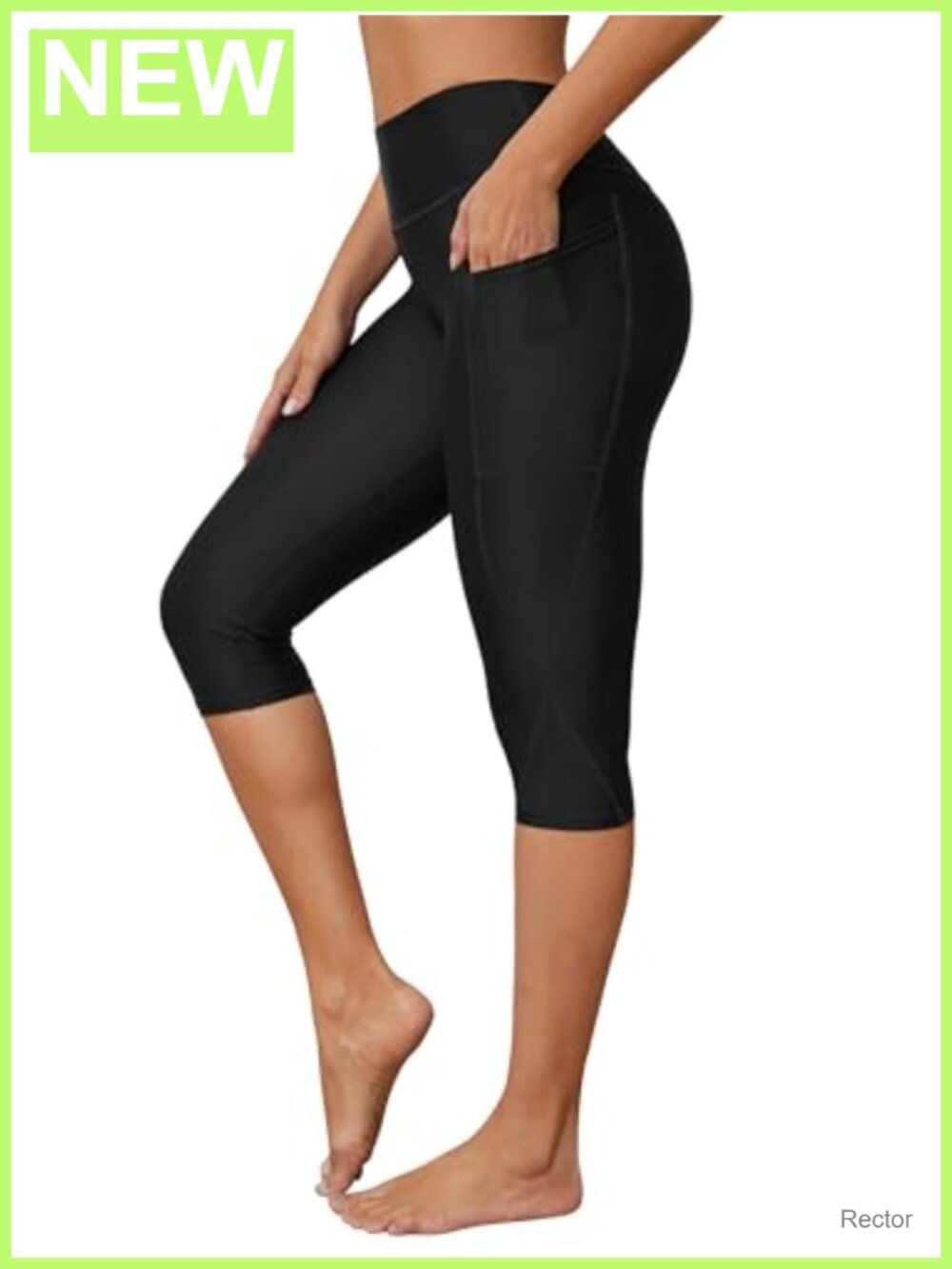 Women's Swim Capris High Waisted with Pockets UPF 50+ Board Shorts